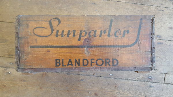 Antique Sunparlor Blandford Wooden Crate 28612