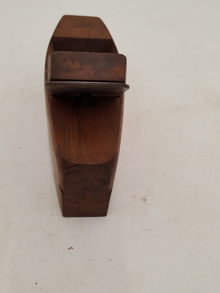 Lovely 9" Vintage Wooden Coffin Plane w Brass Mouth & 2 1/2" Blade 32228