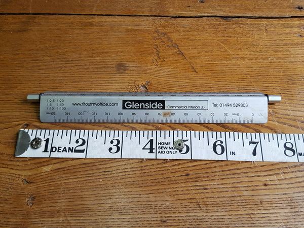 150mm Glenside Adjustable Steel Rule 32089