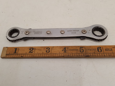 6 1/2" Vintage Kamasa Tools Ratchet Spanner 1/2 & 9/16" 32549