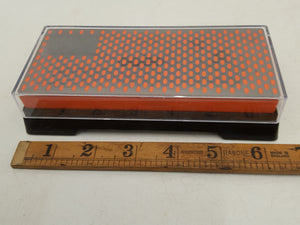 6 x 2 1/2" Sharpening Block in Stand w Plastic Lid 32312