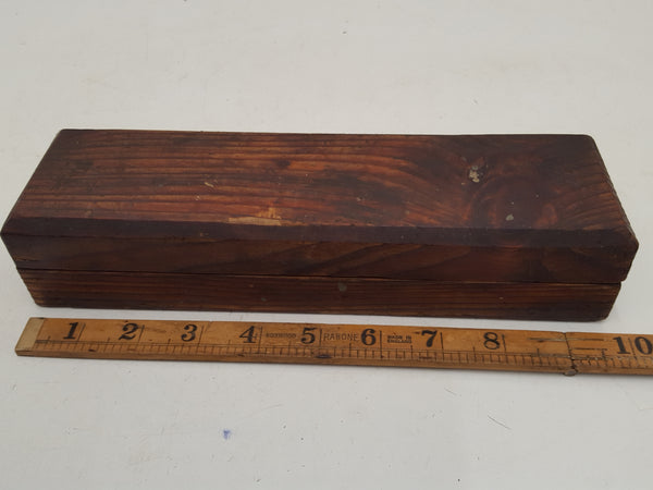 Beautiful 8 x 2" Vintage Sharpening Stone in Wooden Box 32735