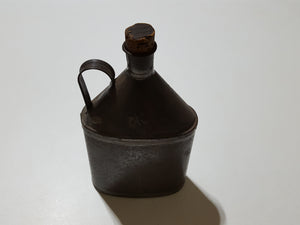 7 1/2" Vintage #4 Metal Bottle w Cork 34285