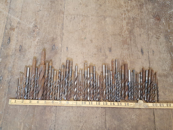 Job Lot of Large Drill Bits in Tin 33886