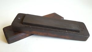 8" x 2" Vintage Slate Sharpening Stone in Wooden Box 39269