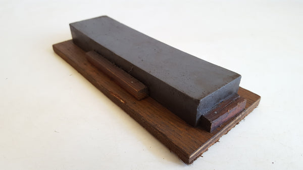 Vintage 8" x 2" x 1" Sharpening Stone in Wooden Block 39260