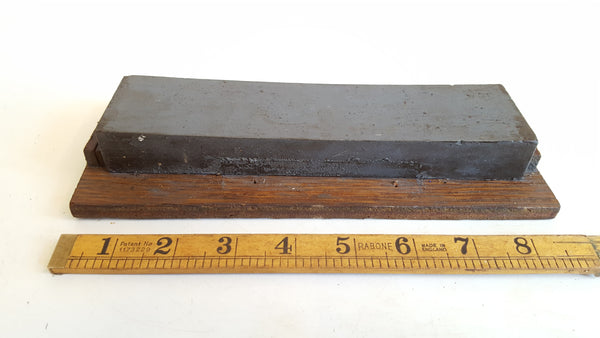 Vintage 8" x 2" x 1" Sharpening Stone in Wooden Block 39260