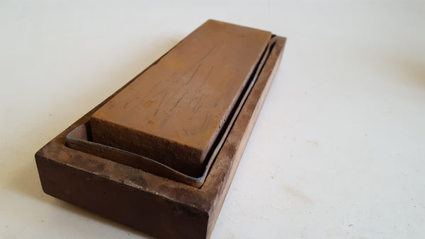 8" x 2 1/2" x 1 1/2" Sharpening Stone in Wooden Block 39153