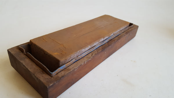 8" x 2 1/2" x 1 1/2" Sharpening Stone in Wooden Block 39153