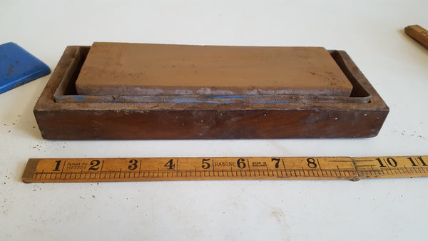 8" x 2 1/2" x 1 1/2" Sharpening Stone in Wooden Block 39153