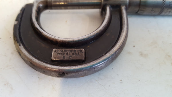 Vintage J T Slocomb 0 - 1" Micrometer 39301