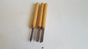 Set of 3 Woodturning Tools in Box 39216