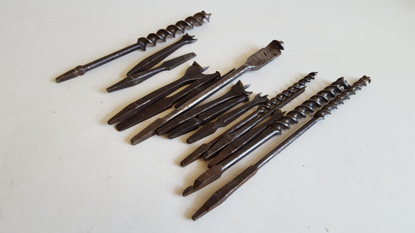Mixed Set of 15 Brace Bits in Tool Roll 1/4" - 1 1/4" 39537
