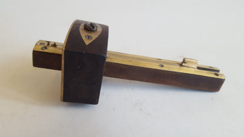 Nice 6 1/2" Vintage Brass & Wood Marking Gauge 39741