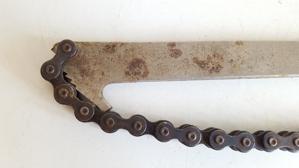 10" Vintage Chain Wrench w Damaged Insulated Handle 39782