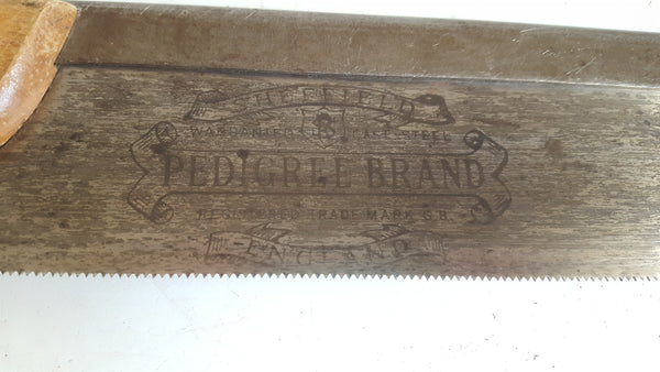 Vintage 10" Pedigree Brand Steel Back Saw w 13 1/2 TPI 39989