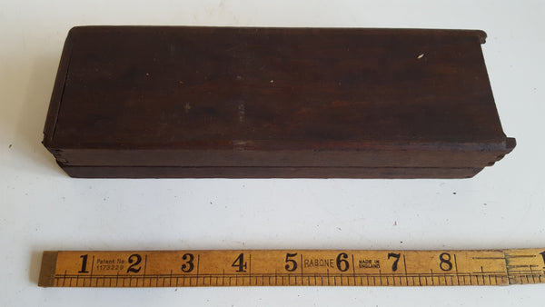 8" x 2" x 1" Slightly Damaged Vintage Combination Stone in Wooden Box 40187