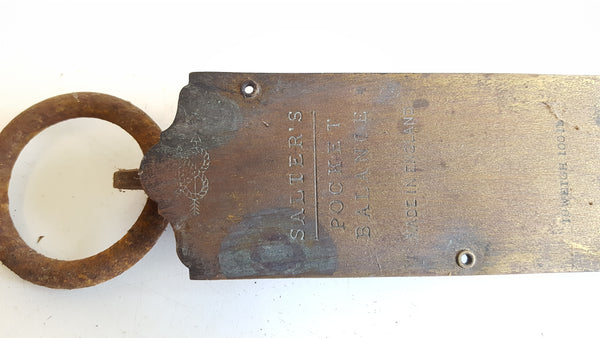 Large 100lb Vintage Salters Brass Pocket Scales 40163