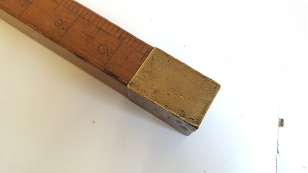 35" Vintage Boxwood & Brass Dipstick Rule 40306