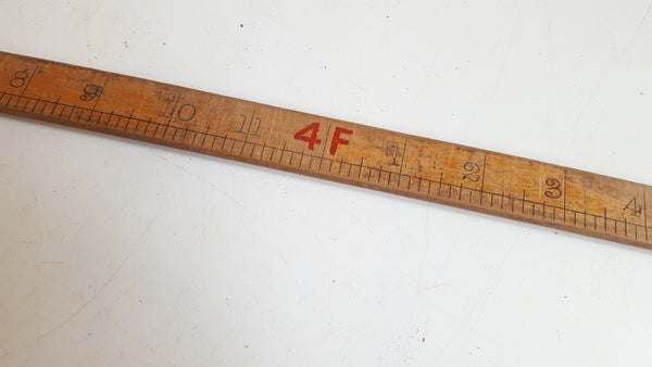 Vintage J Rabone No 1610 5ft Wooden Folding Rule 40471