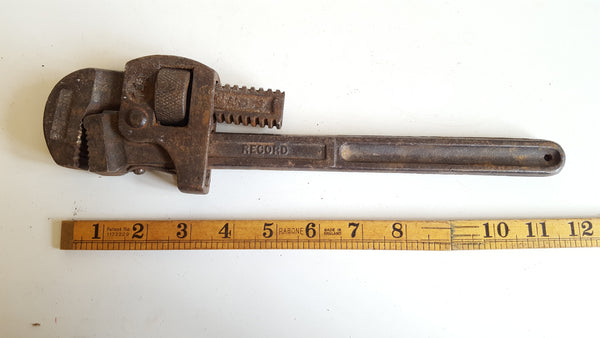 Two Vintage Stilson Pipe Wrenches Gedore No 12 & Record No 14 40387