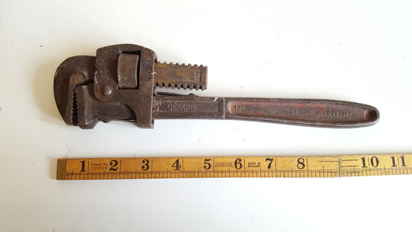 Two Vintage Stilson Pipe Wrenches Gedore No 12 & Record No 14 40387