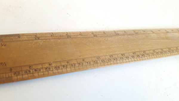 Vintage Wooden Imperial Rule w Multiple Measurements 40554