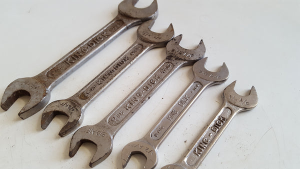 Bundle of 5 King Dick Spanners 7/8" AF - 7/16" AF 41016