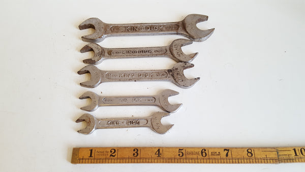 Bundle of 5 King Dick Spanners 7/8" AF - 7/16" AF 41016