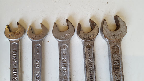 Bundle of 5 King Dick Spanners 7/8" AF - 7/16" AF 41016