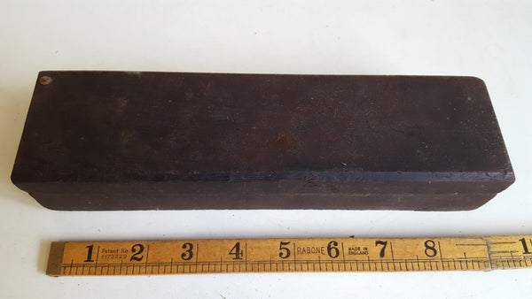 8" x 2" Vintage Sharpening Stone in Wooden Box 40995