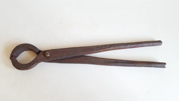 Small 12 1/2" Vintage Blacksmith Pincers / Tongs 40970