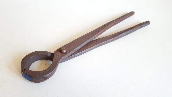 Small 12 1/2" Vintage Blacksmith Pincers / Tongs 40970