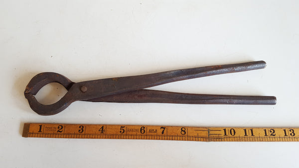 Small 12 1/2" Vintage Blacksmith Pincers / Tongs 40970