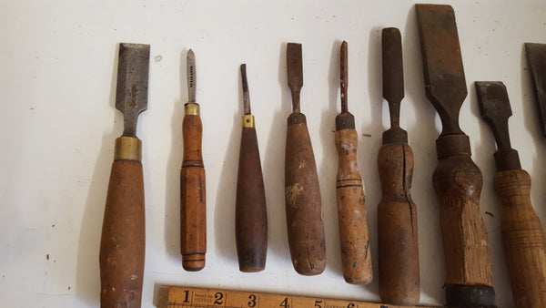 Mixed Job Lot of Chisels Restoration Project Varying Condition 41667