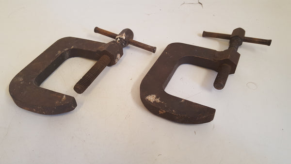 Pair of 3" Vintage G Clamps / Cramps 42020