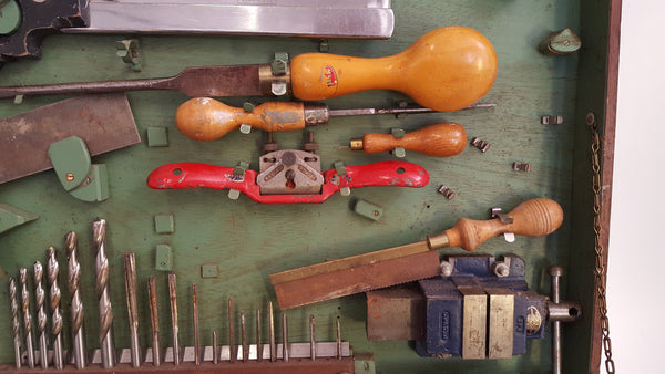 Large Collection of Vintage Tools in Well Made Tool Box 42508