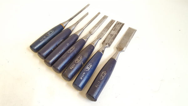 Bundle of 7 CK Bevelled Chisels 1/4" - 1" Good Conditon 42649