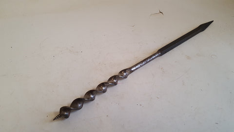 Very Nice 7/8" Vintage Marples Auger Drill Bit w Handle 43263